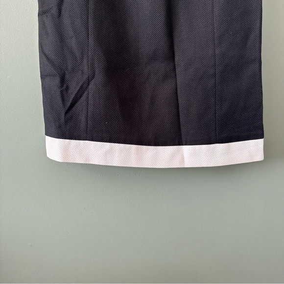 Ann Taylor Petites Silk Cotton Blend Black White Sleeveless Sheath Dress 2P - Picture 4 of 11